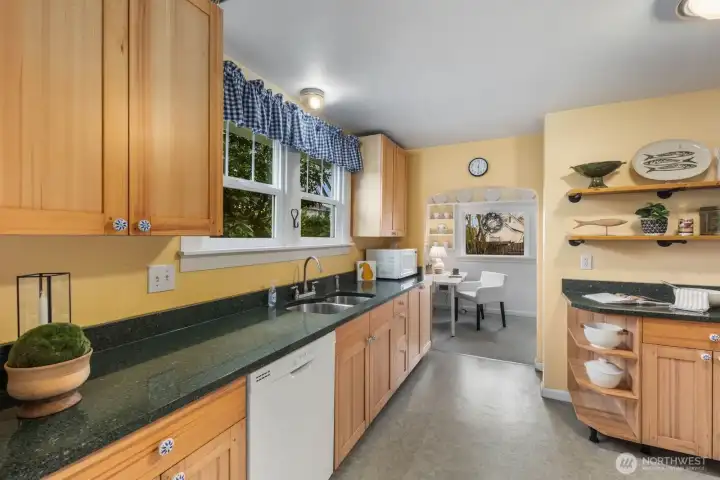 Bright and cheerful kitchen with fantastic flow.