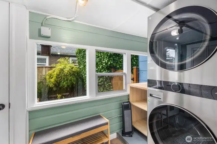 Laundry and mud room just off of the kitchen.