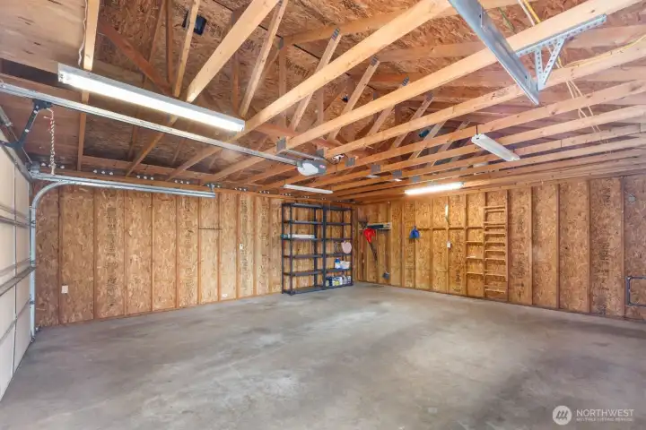 Massive private garage.