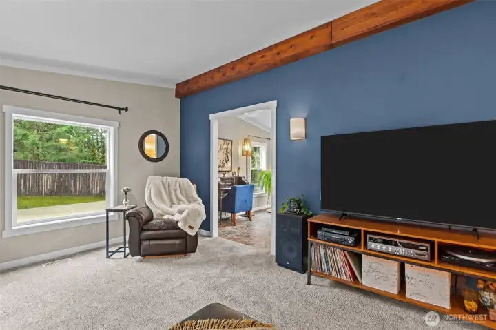 Wood accents give such a great vibe to this space and entire house