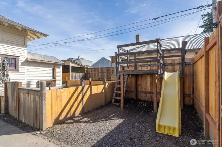 Raised Garden area and Play Area