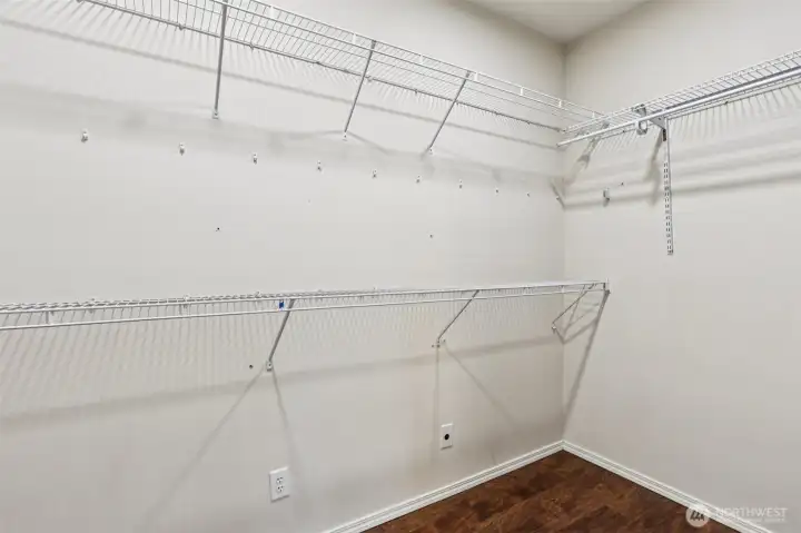 Extra large walk-in closet with tons of storage