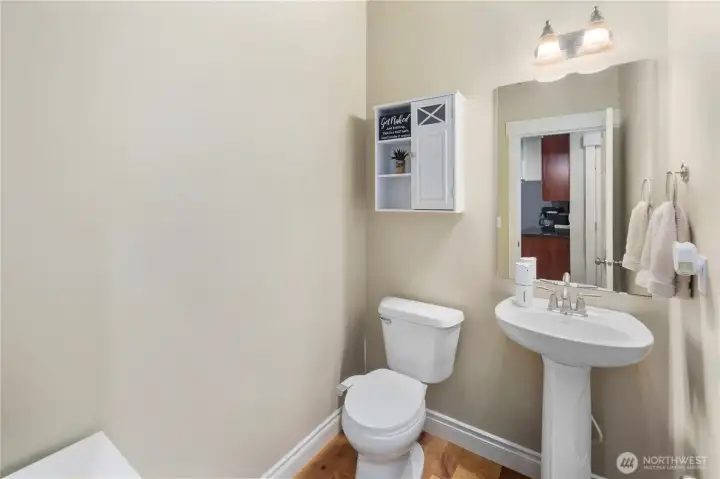 Powder Room off of the Kitchen area