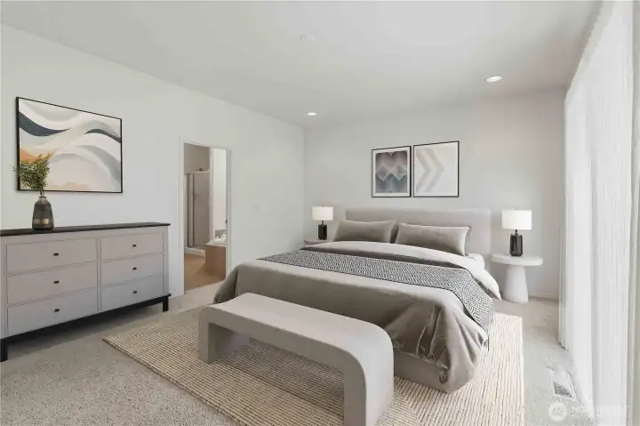 Primary bed virtually staged