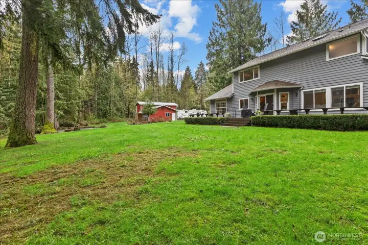 Peaceful, tree-lined setting offering privacy and endless possibilities.
