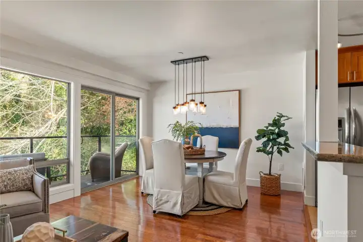 Enjoy water views from the dining nook