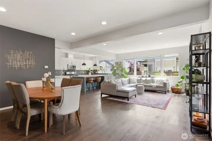 Such a great entertaining space, this room opens to the covered back deck too!