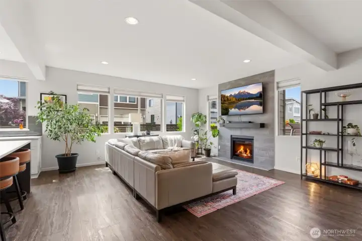 The coziest space in the winter and so bright and inviting all the time