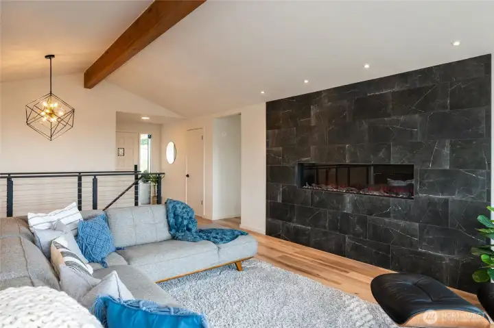 Enjoy the warmth and abiance of this stunning oversized fireplace Enjoy the warmth and abiance of this stunning oversized fireplace