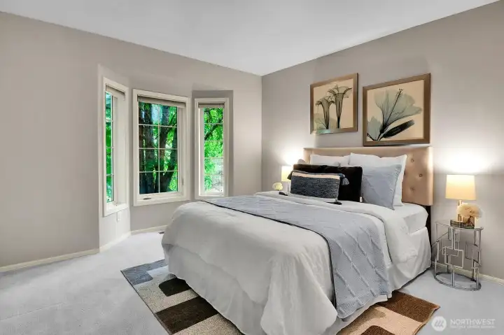 On the 2nd floor there are 3 guest bedrooms.  This is bedroom #1.