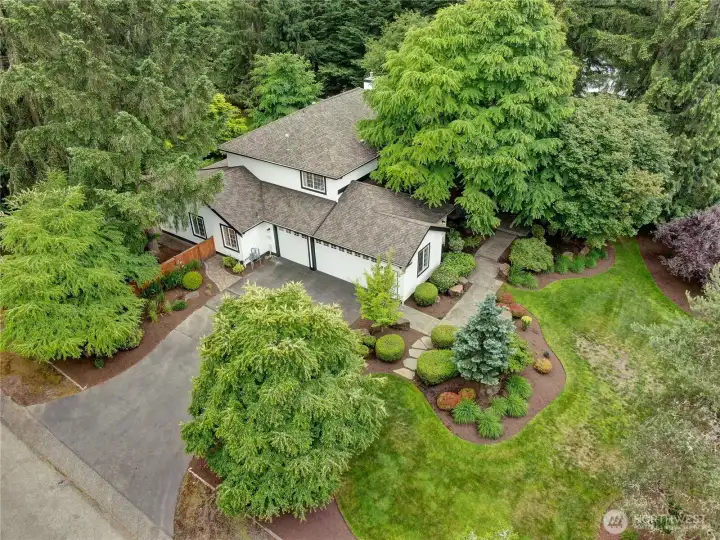 Total privacy  in the back yard, as this home abuts open space.
