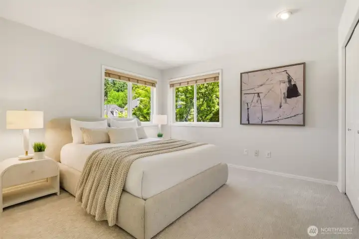 A secondary bedroom with its own ensuite offers exceptional flexibility for guests, multigenerational living, or an au pair suite. A secondary bedroom with its own ensuite offers exceptional flexibility for guests, multigenerational living, or an au pair suite.