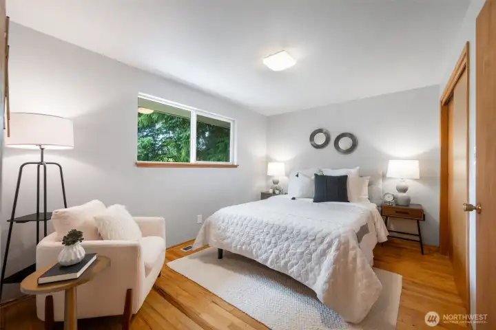 Primary Suite with view to backyard