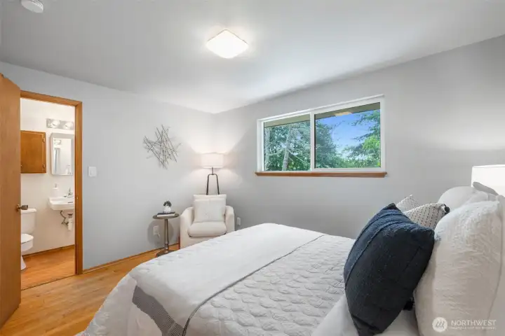 Primary Suite with attached 3/4 bathroom