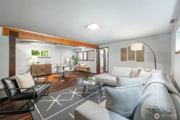 Downstairs living room/hang out space