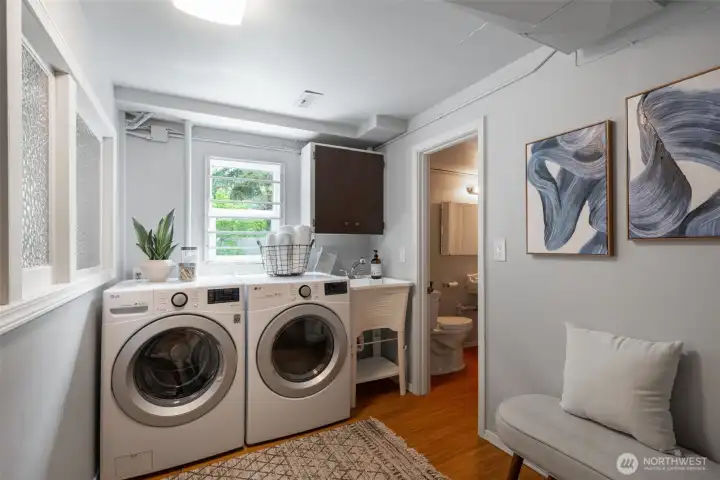 Dedicated laundry room.