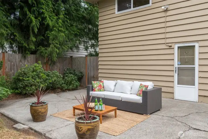 Large patio perfect for entertaining.