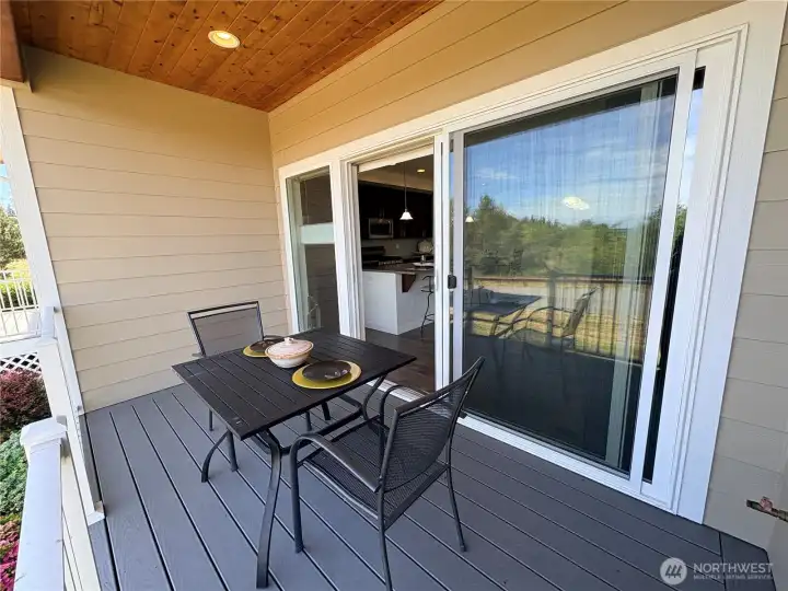 Off the Kitchen is Covered Patio w/Propane Stubout