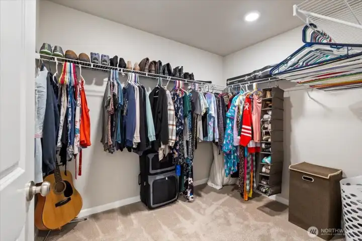 Plenty of room in the Primary bedroom walk-in-closet!