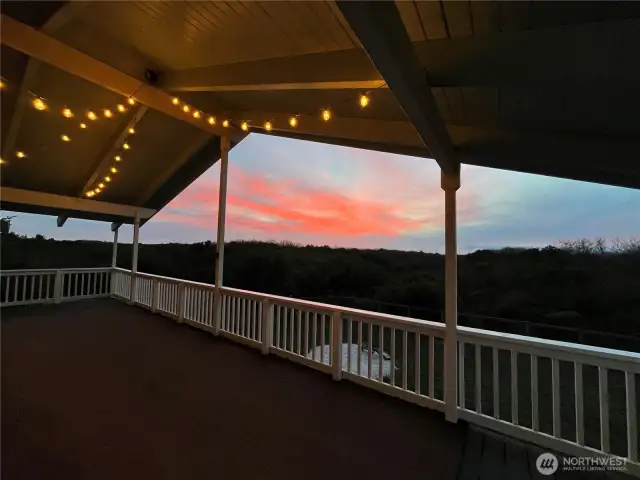 Stunning sunsets from the 2nd level backyard deck.
