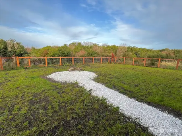 Backyard is fully fenced and wildlife are often seen frolicking around.