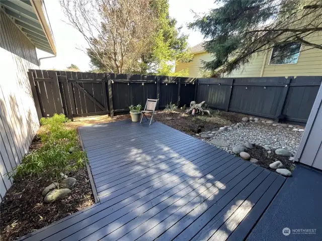 Appreciate private/gated front courtyard.  There are two entrances to the home.  One on the main level and one up the steps on the second level.