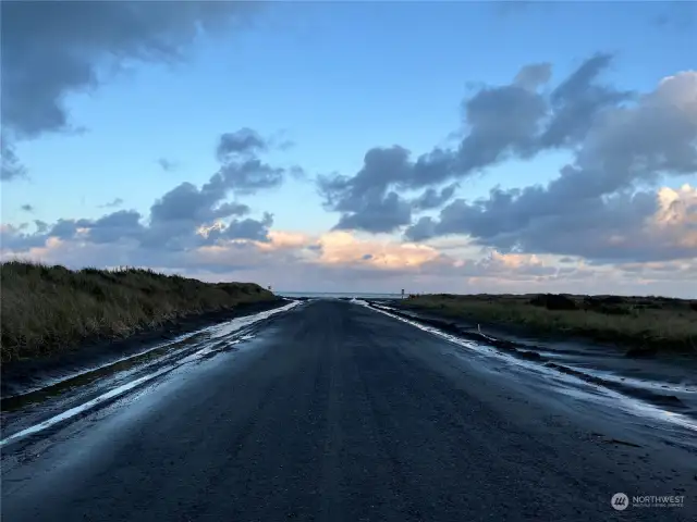 Beach access road is just a short 2 minute walk away.