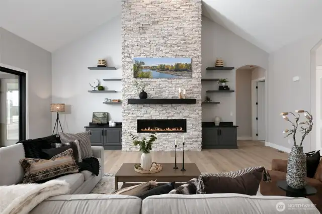 Floor-to-Ceiling Fireplace