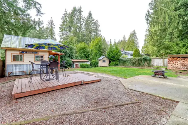 Patio and Deck just outside the kitchen