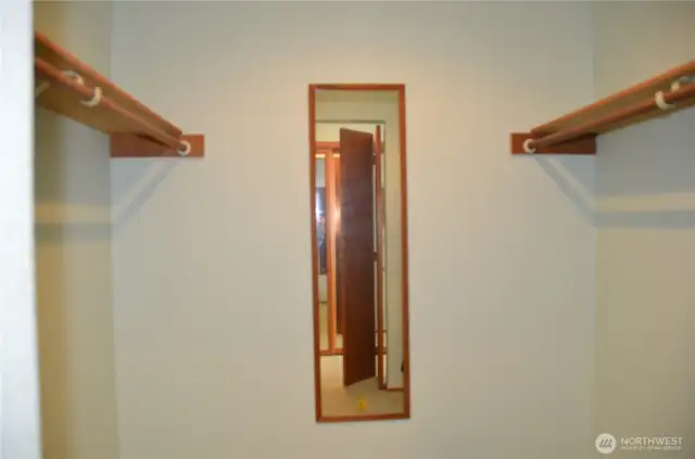 Large walkin closet in the primary bedroom
