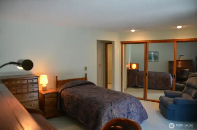 Second bedroom is large and has slider access to the covered deck