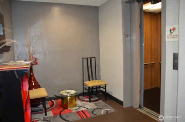 Two elevators in the building