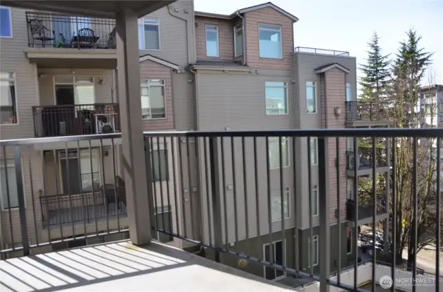 Covered deck with access from the living room or the second bedroom sliders