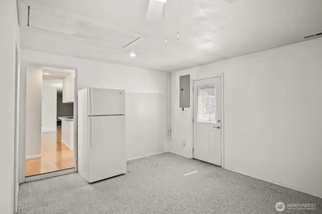 Family room - with existig refrigerator