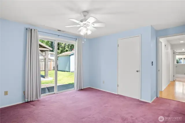 Second Bedroom with slider to back yard