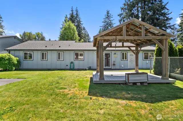 Back yard and Gazebo