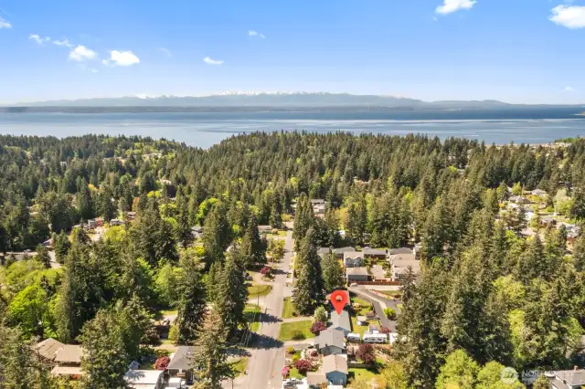 Arial view of home location