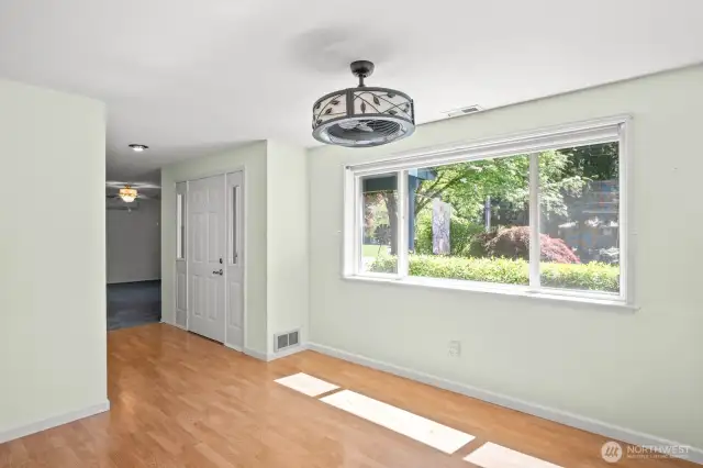 Eating area for placement of table/chairs and great natural lighting