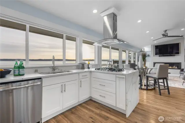 Entertain with ease alongside the Sound & Olympic views.