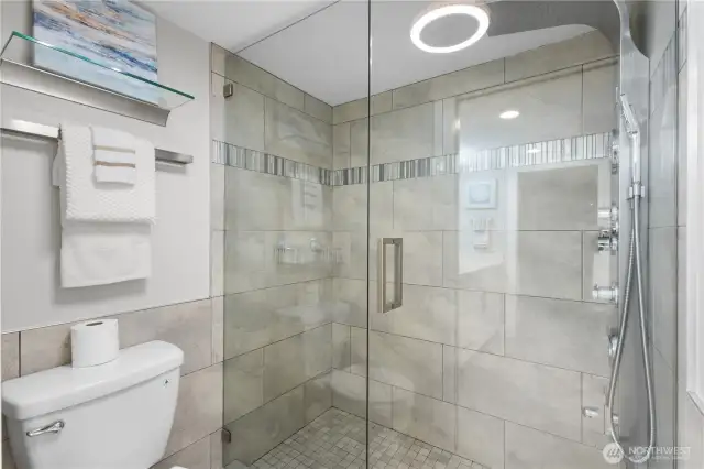 Enjoy heated tile flooring in the en-suite 3/4 bath!