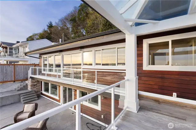 A covered deck means you can enjoy the outdoors all year long.