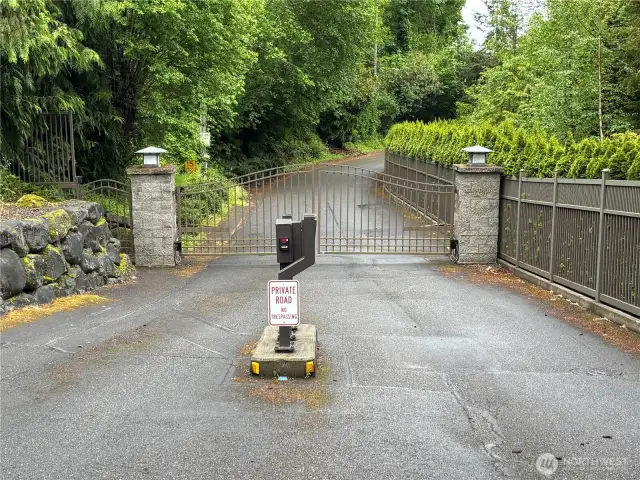 Private Road with Security Gate
