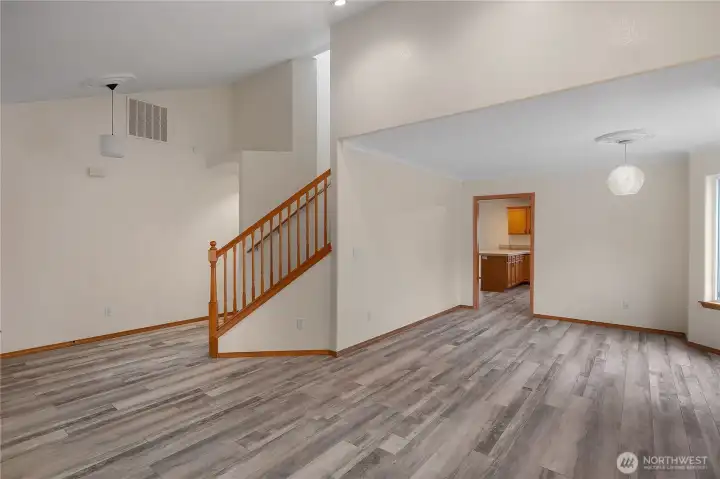 With loads of windows and a stairway skylight, the home is highlighted by incredible natural light.