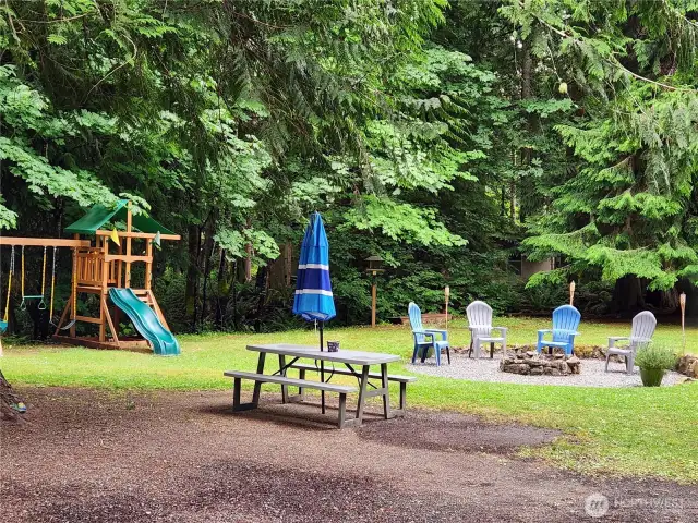 beautiful outdoor gathering area