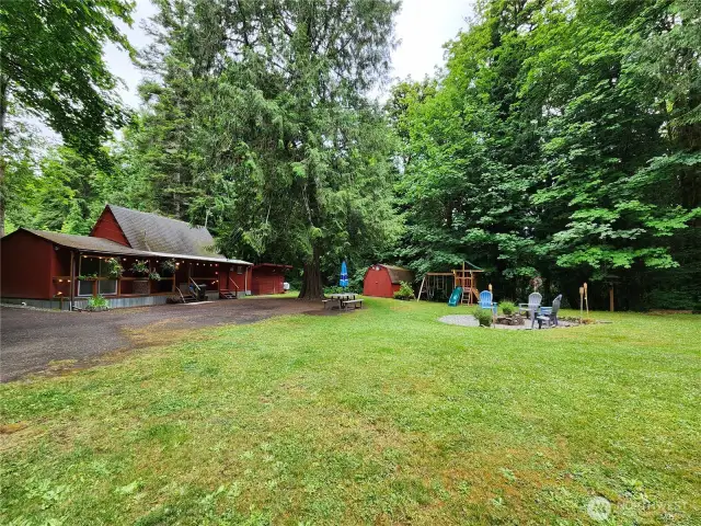 view from yard