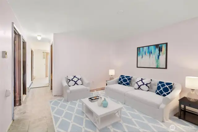 Living rm. Virtually staged.