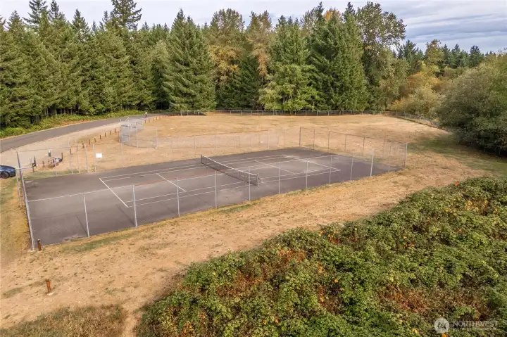 Community sports area just around the corner
