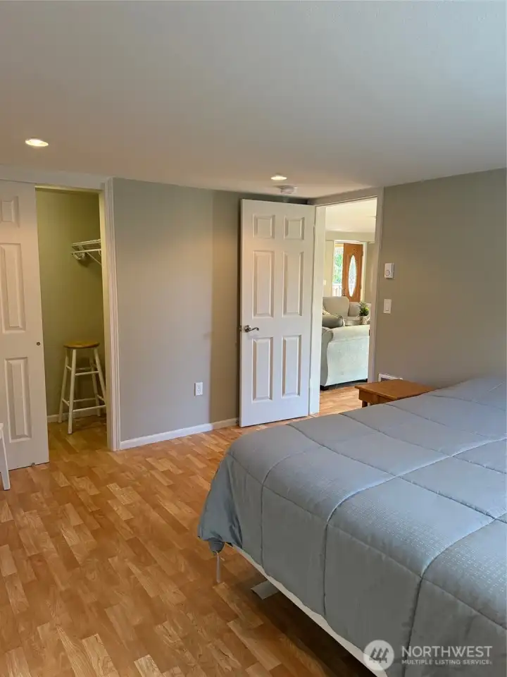 Leave bedroom #2 that exits to the great room.