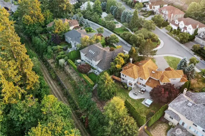 Multi-generational 5 BR/5BA residence spanning 4,790 sq ft including a generous guest suite on the main floor. Beautifully maintained custom home offers timeless design & thoughtful updates throughout. Set on shy 1/2 acre in a private Sammamish setting, the floor plan is designed for modern living - whether hosting, working from home, or accommodating multi-generational needs.