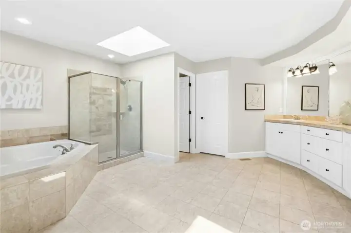 This primary ensuite is your personal haven.